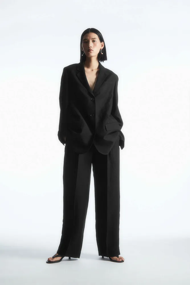 Льняные брюки с защипами COS