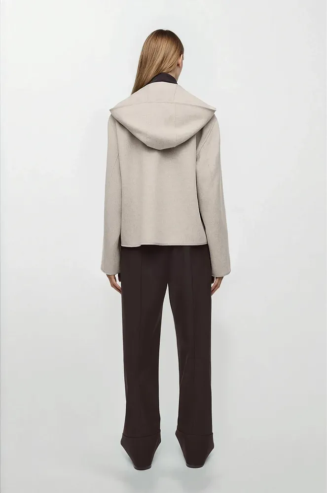 Шерстяная куртка с капюшоном COS