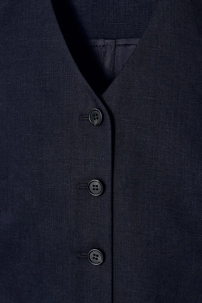 Укороченный льняной жилет COS