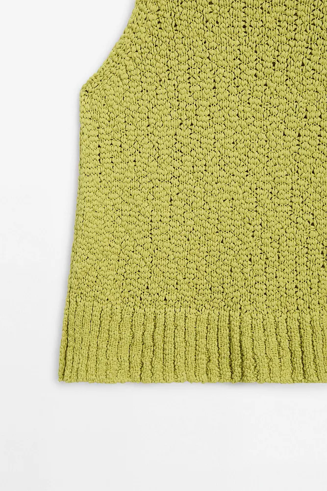 Вязаный топ с американской проймой MASSIMO DUTTI