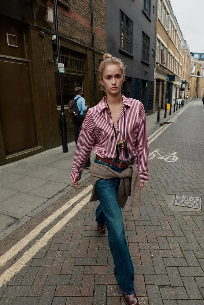 Базовая рубашка из поплина ZARA