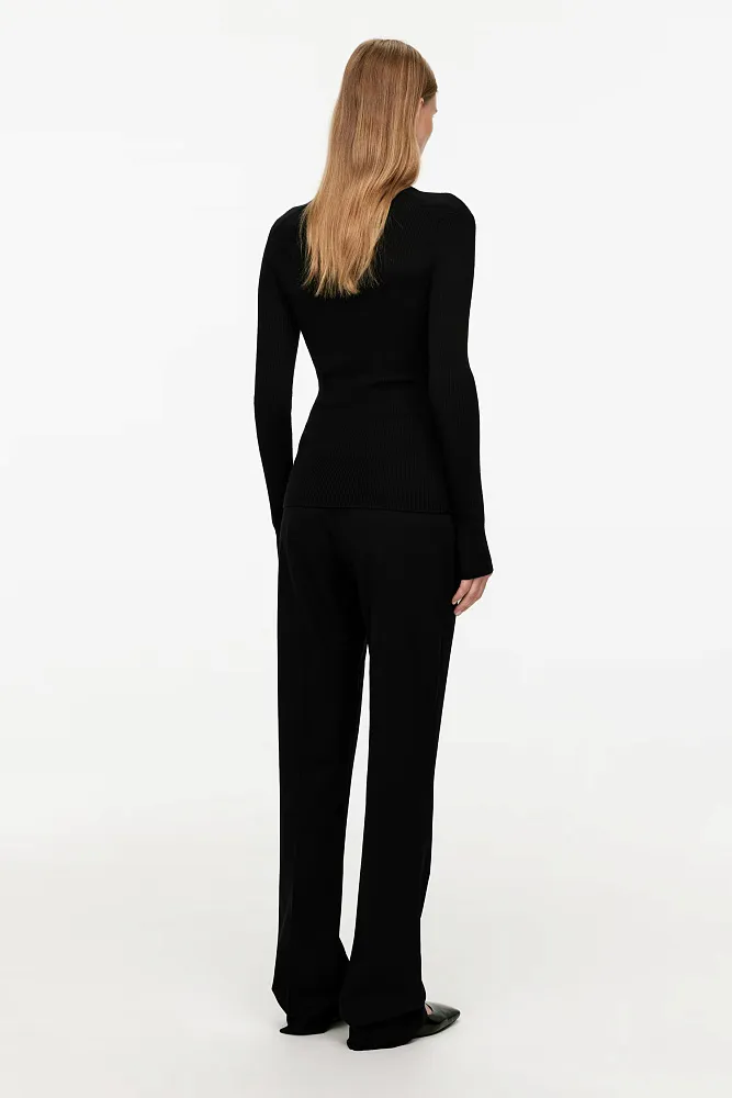 Лонгслив в рубчик из шерсти мериноса ARKET