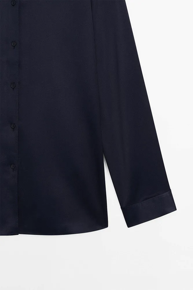 Атласная блуза MASSIMO DUTTI