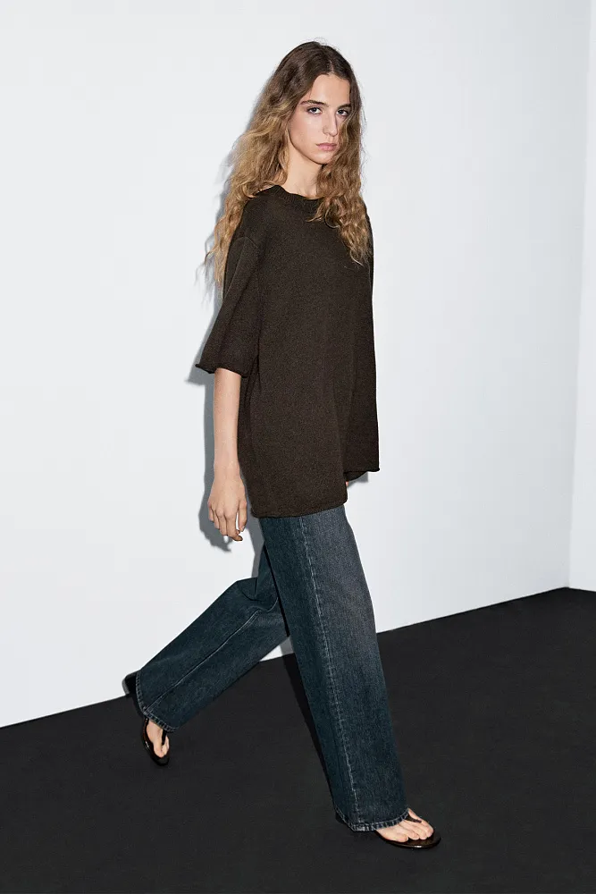 Свободный джемпер из 100% кашемира MASSIMO DUTTI