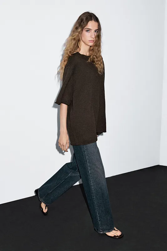 Свободный джемпер из 100% кашемира MASSIMO DUTTI Свободный джемпер из 100% кашемира MASSIMO DUTTI