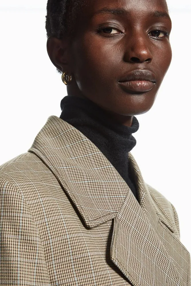 Двубортный пиджак в клетку COS