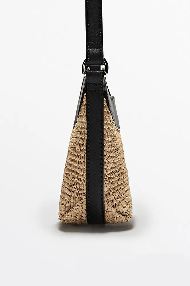 Сумка мини кроссбоди из рафии MASSIMO DUTTI