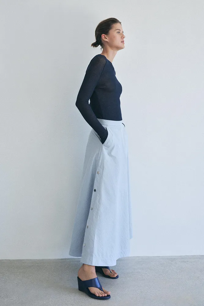 Расклешенная юбка с пуговицами ZARA