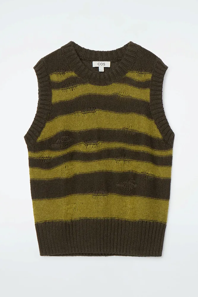 Вязаный жилет в полоску COS