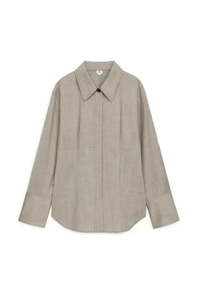 Рубашка из смесовой шерсти ARKET