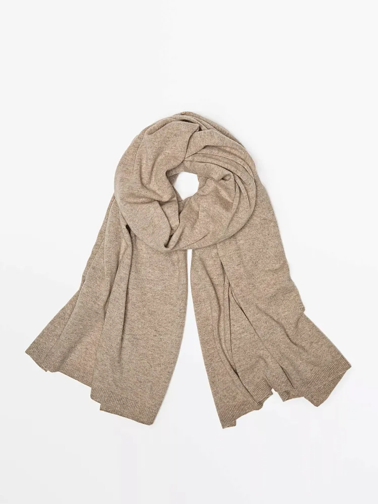 Шарф из тонкой смеси шерсти MASSIMO DUTTI