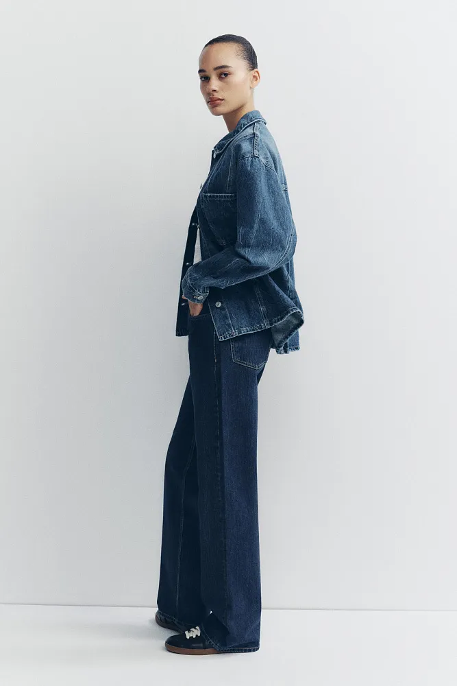 Широкие джинсы TRF со средней посадкой ZARA