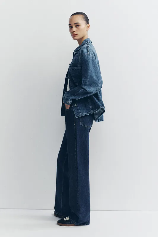 Широкие джинсы TRF со средней посадкой ZARA Широкие джинсы TRF со средней посадкой ZARA