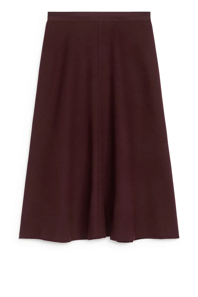 Расклешенная юбка-миди из шерсти ARKET
