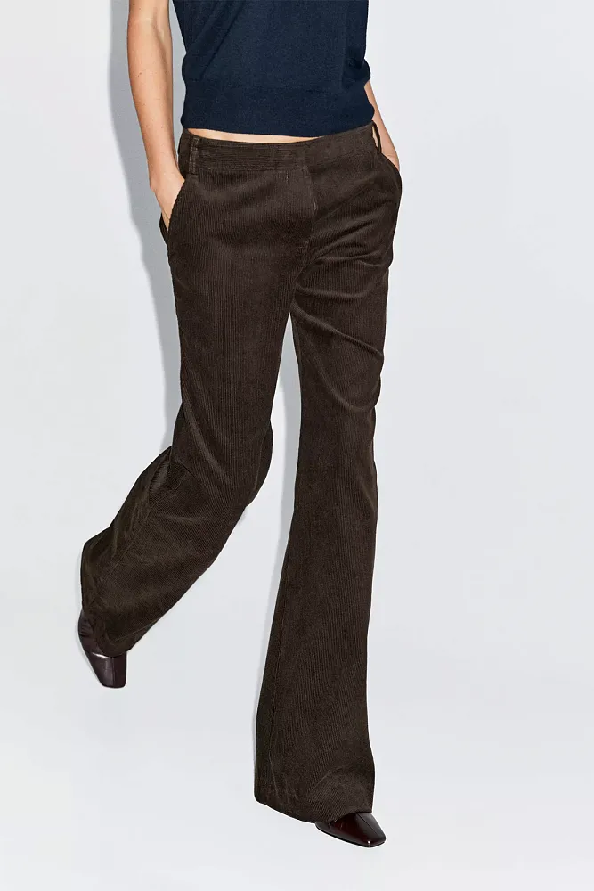 Расклешенные вельветовые брюки MASSIMO DUTTI