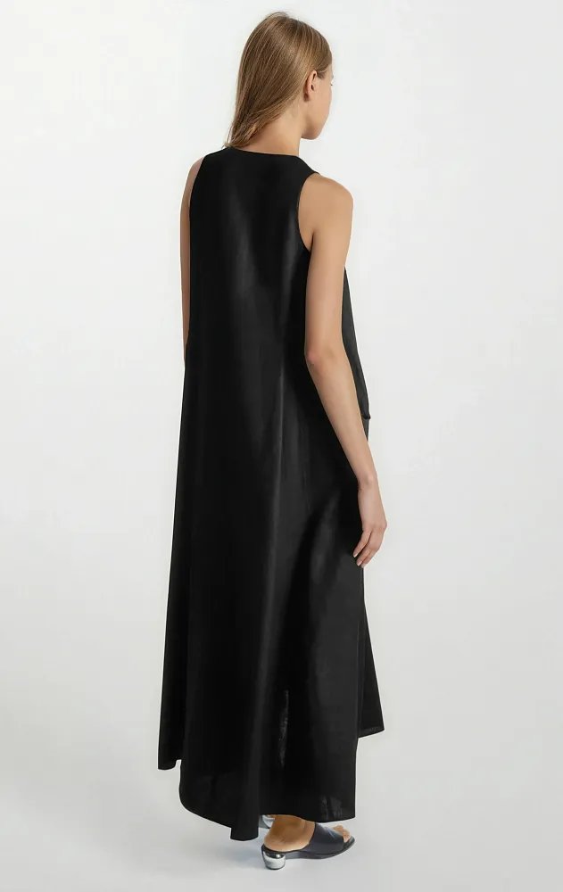 Объемное платье-макси с v-образным вырезом COS