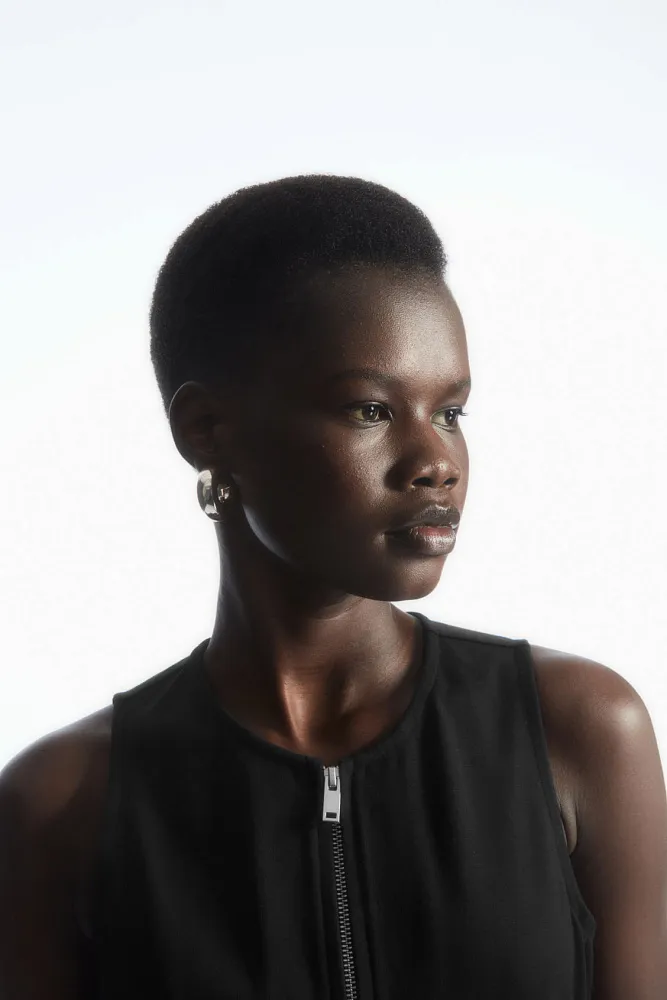 Расклешенное платье миди на молнии COS