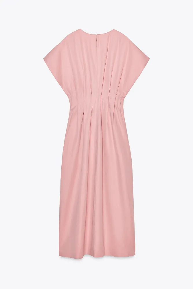 Плиссированное платье миди ZARA