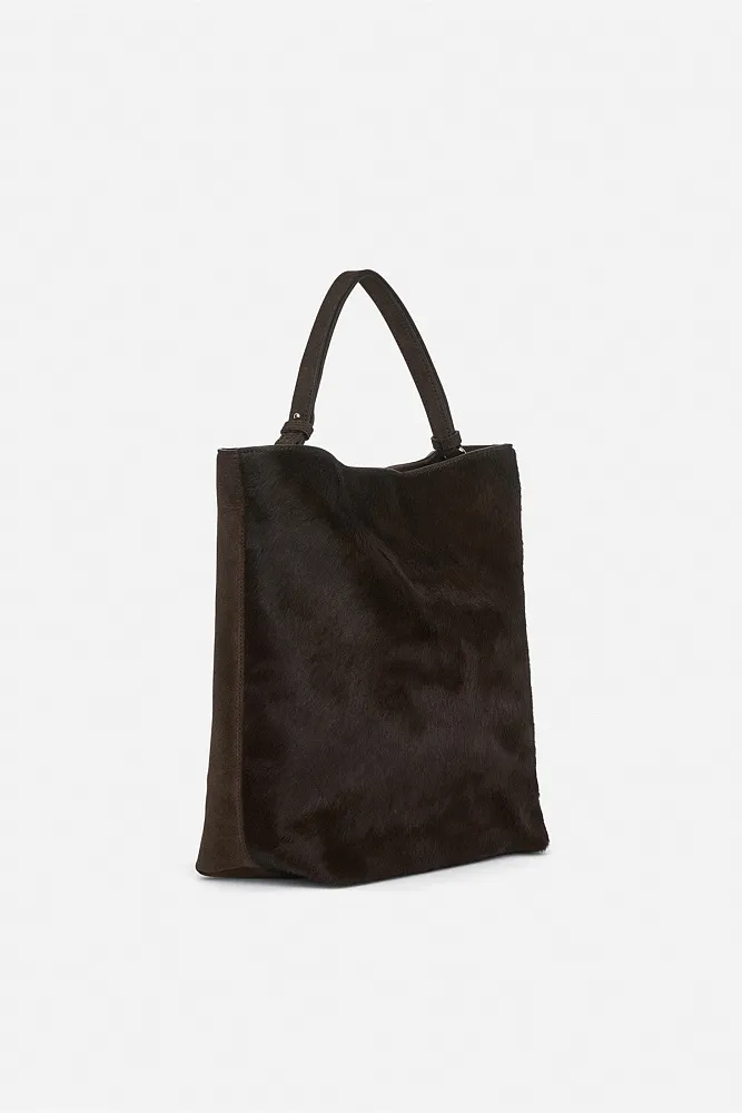 Сумка-тоут из кожи и замши ARKET