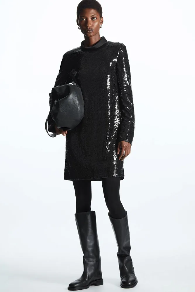 Платье-мини с пайетками COS