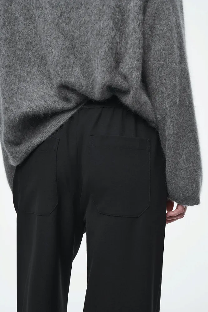 Шерстяные брюки с эластичным поясом COS