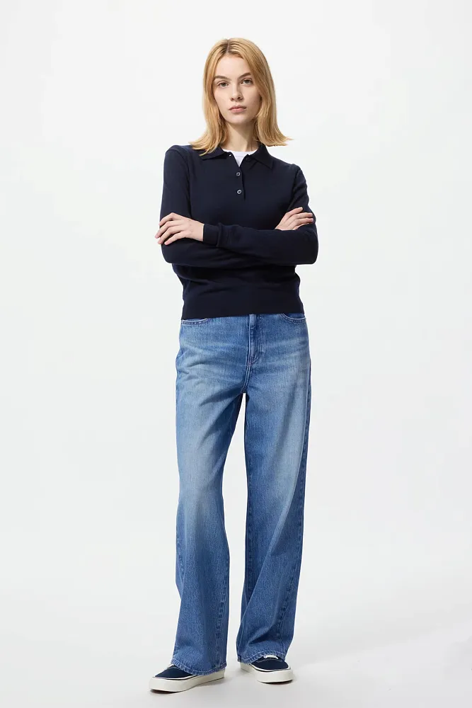 Джемпер-поло из 100% мериноса UNIQLO