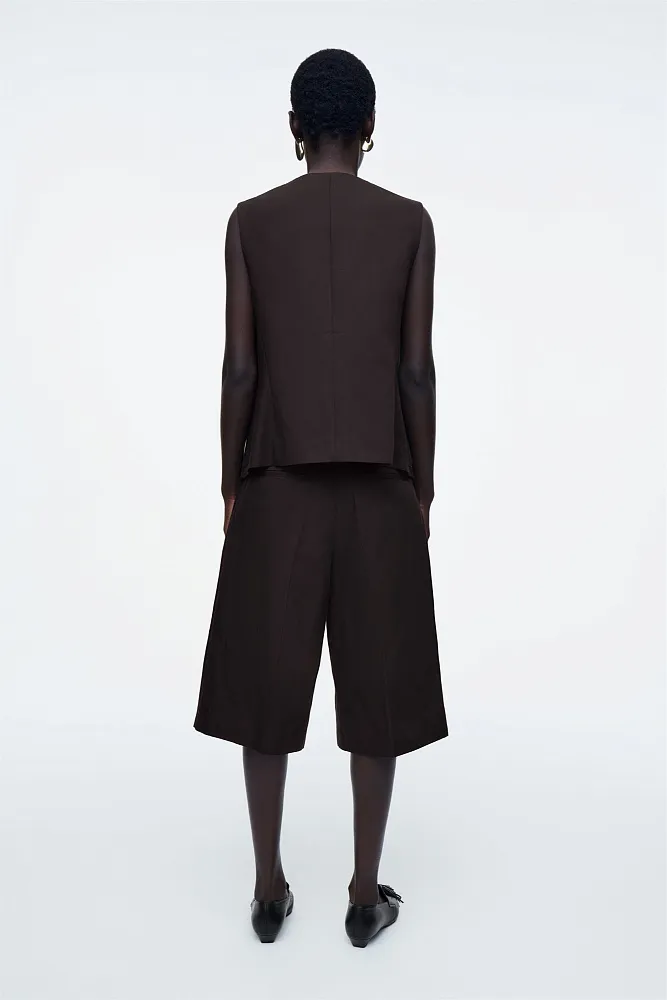 Жилет из льняной смеси с запахом COS