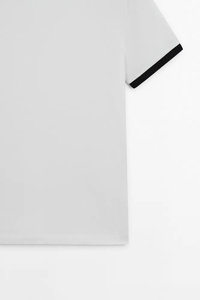 Футболка с контрастными деталями MASSIMO DUTTI