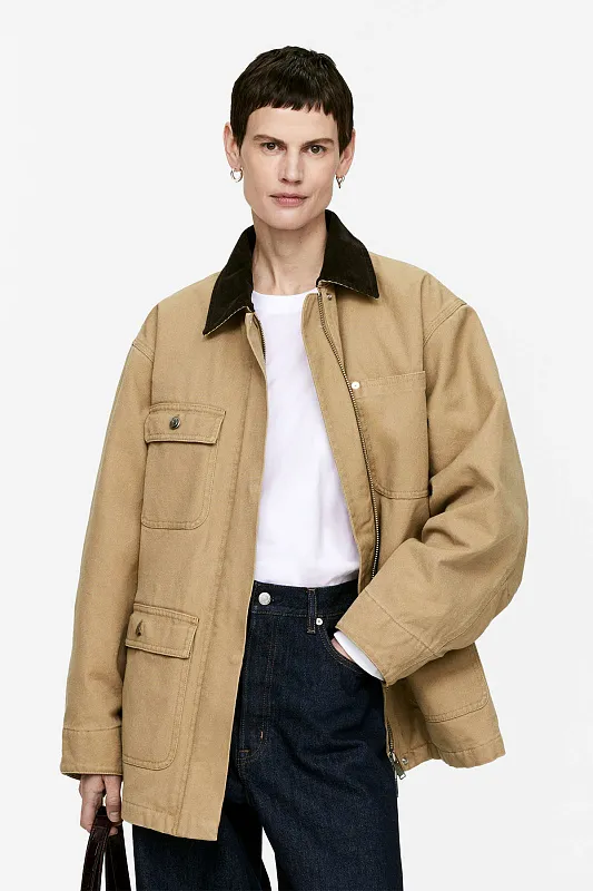 Куртка из парусины на подкладке ARKET Куртка из парусины на подкладке ARKET