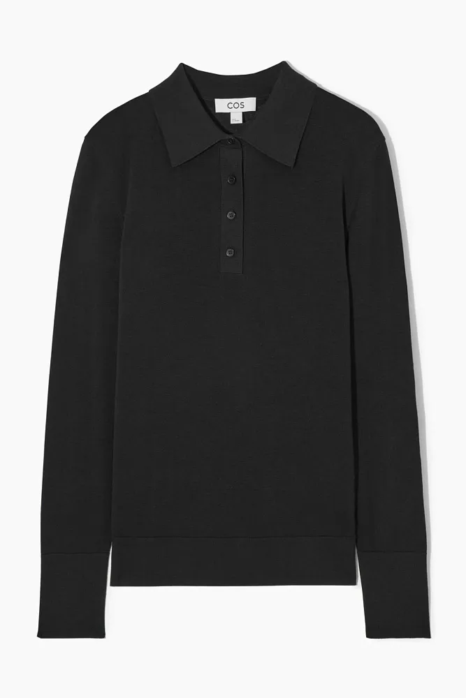 Поло из шелкового трикотажа COS