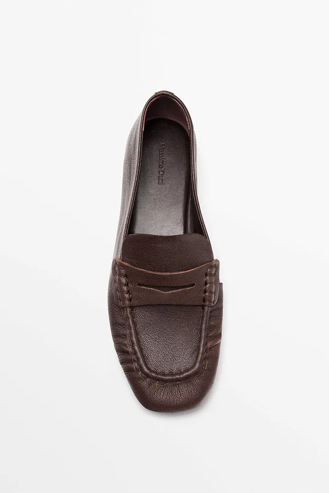 Мокасины с деталями лоферов MASSIMO DUTTI