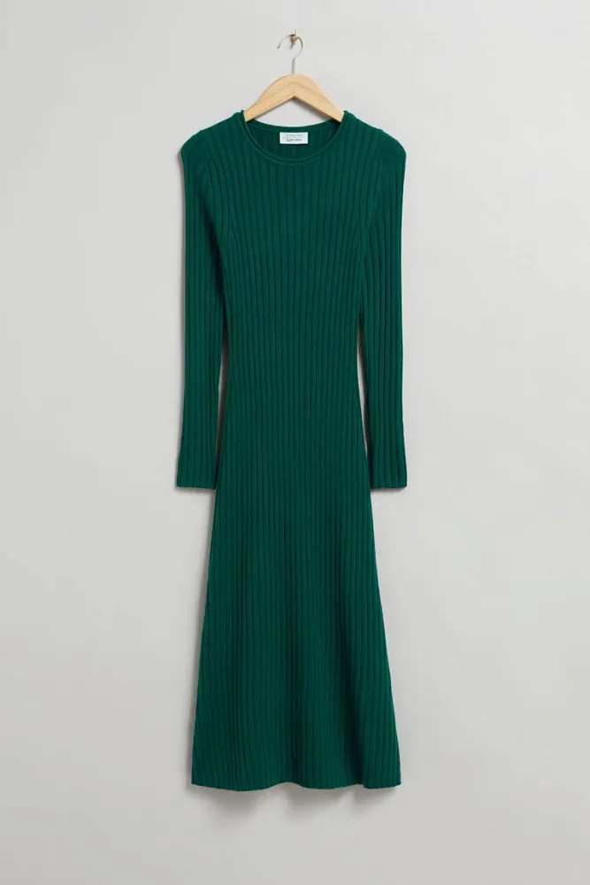 Расклешенное платье миди в рубчик & OTHER STORIES