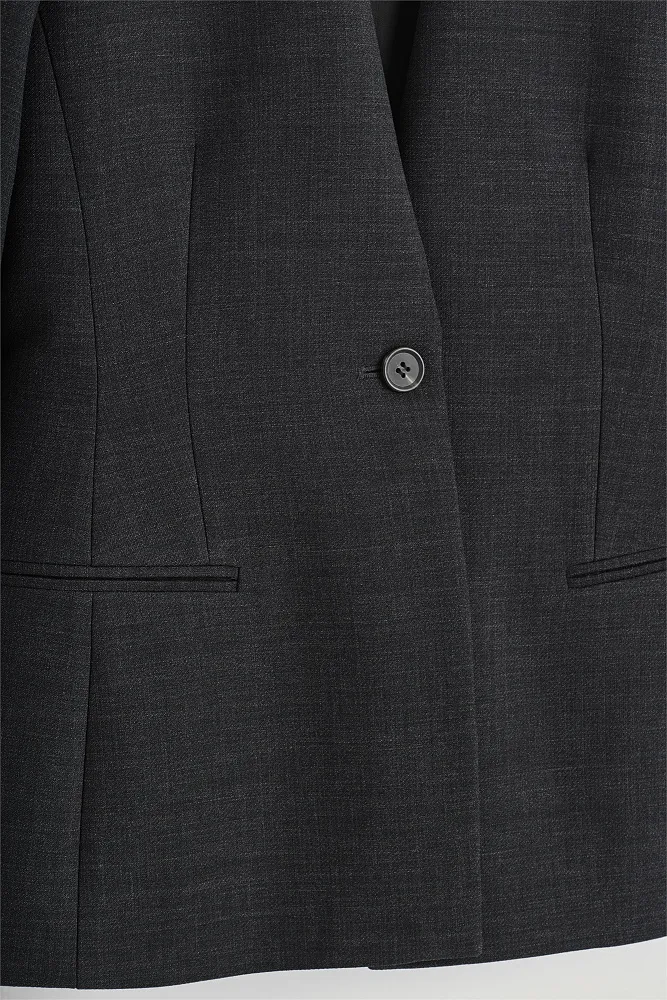 Приталенный пиджак без воротника COS