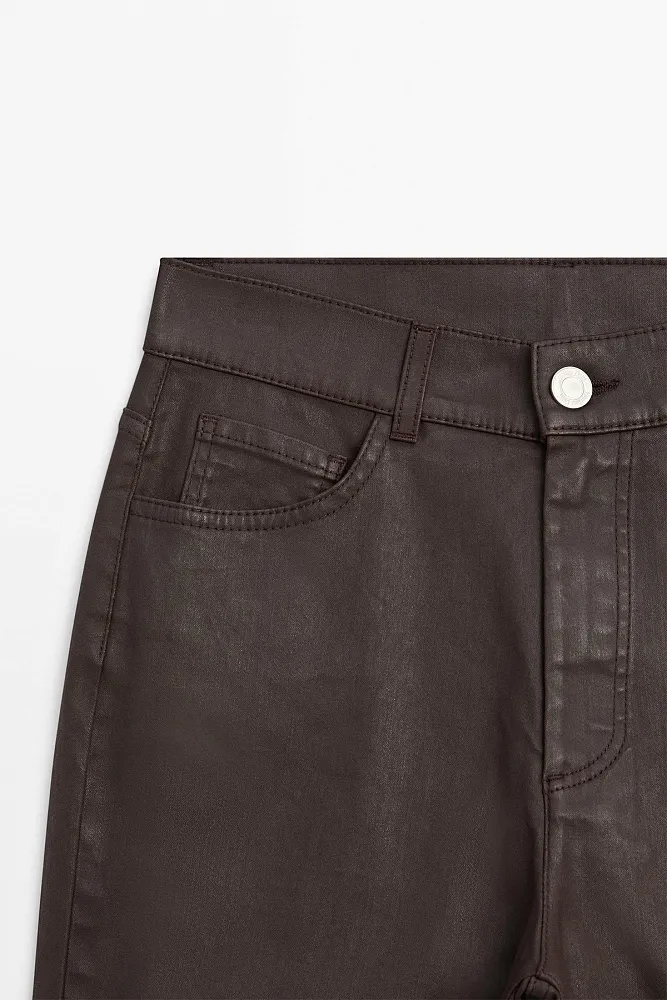 Брюки прямого кроя с высокой посадкой MASSIMO DUTTI