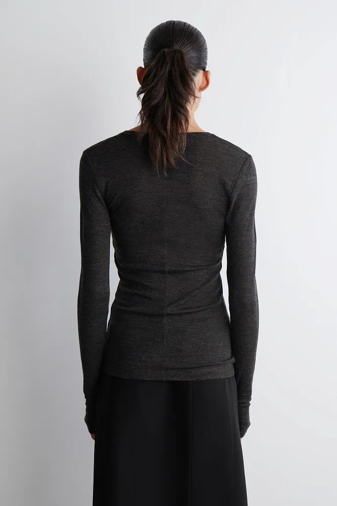 Лонгслив из тонкой шерсти мериноса COS