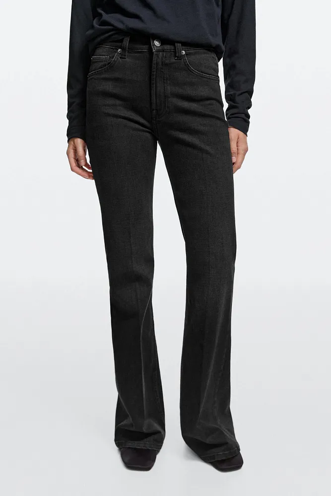 Джинсы Skinny flare с высокой посадкой MASSIMO DUTTI