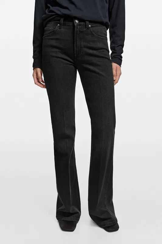 Джинсы Skinny flare с высокой посадкой MASSIMO DUTTI Джинсы Skinny flare с высокой посадкой MASSIMO DUTTI