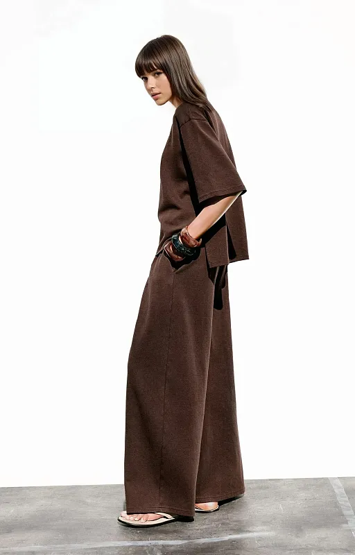 Брюки из интерлока с эффектом потертости ZARA Брюки из интерлока с эффектом потертости ZARA