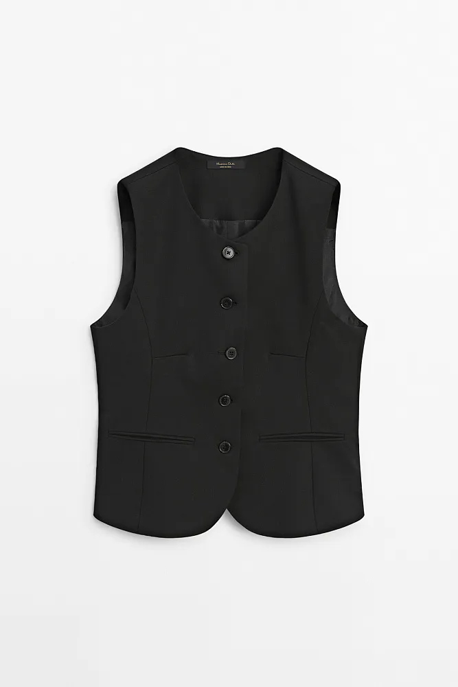 Жилет из шерсти MASSIMO DUTTI