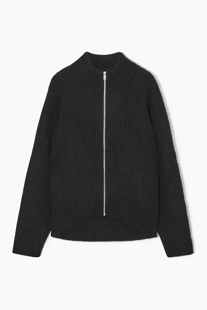 Кардиган на молнии из альпаки COS
