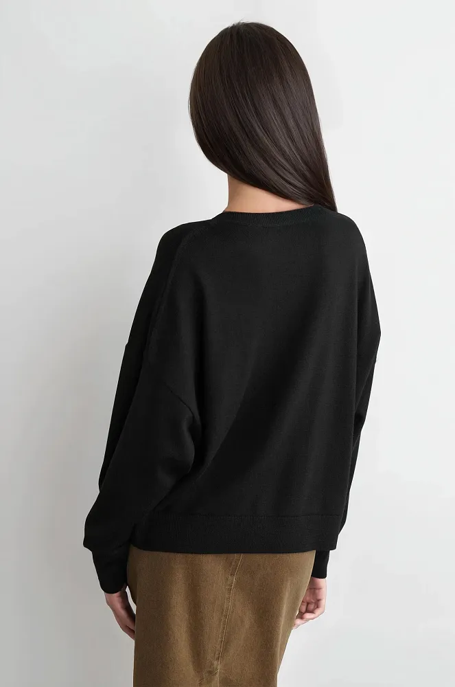 Кардиган из шерсти мериноса с круглым вырезом COS