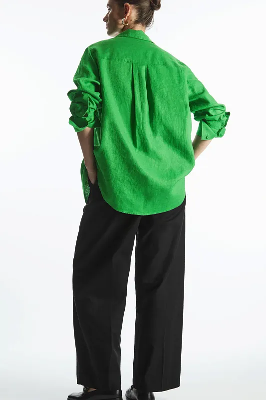 Льняная рубашка oversize COS Льняная рубашка oversize COS