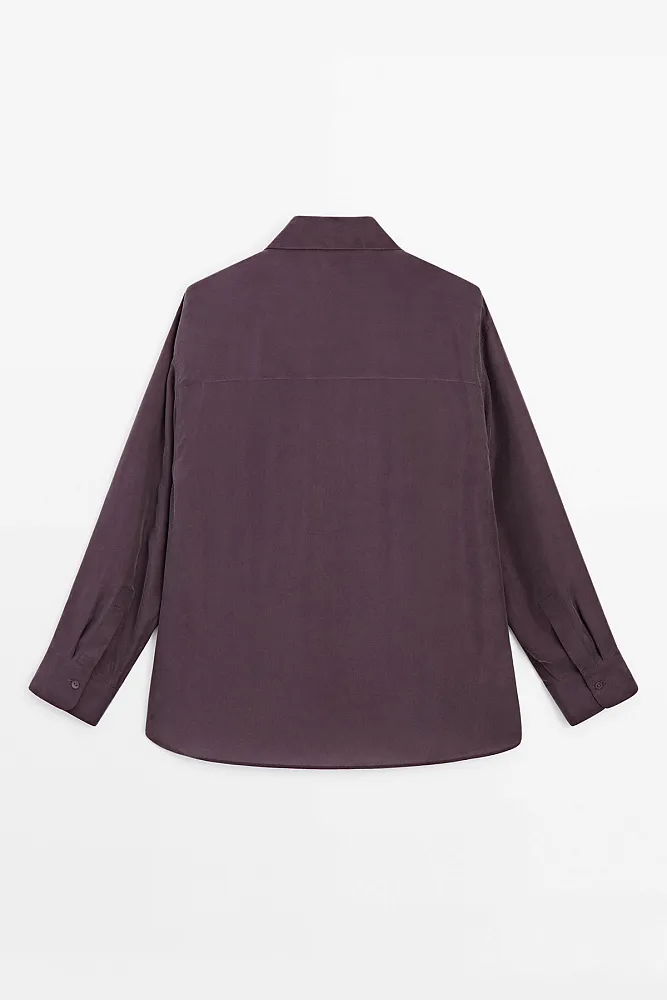 Рубашка из шелка MASSIMO DUTTI