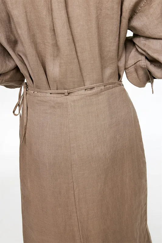 Льняная юбка с запахом ARKET Льняная юбка с запахом ARKET