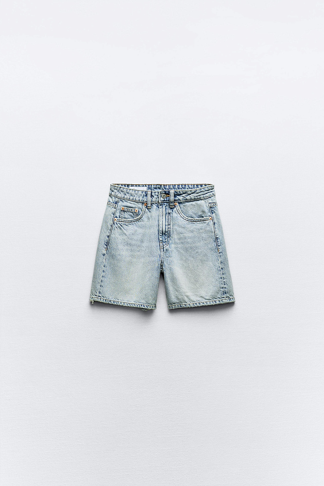 Джинсовые шорты-бермуды ZARA