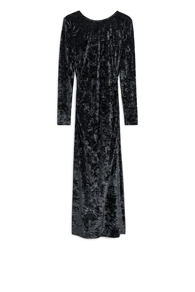 Бархатное платье с завязками ARKET