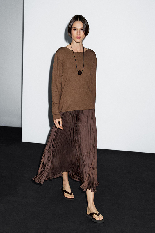 Джемпер из смесовой шерсти с вырезом "лодочка" MASSIMO DUTTI Джемпер из смесовой шерсти с вырезом "лодочка" MASSIMO DUTTI