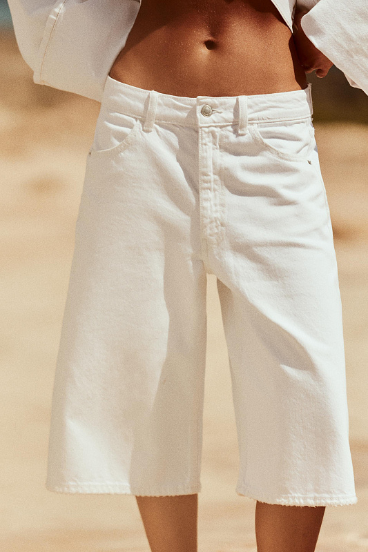 Джинсовые шорты-бермуды ZARA Джинсовые шорты-бермуды ZARA