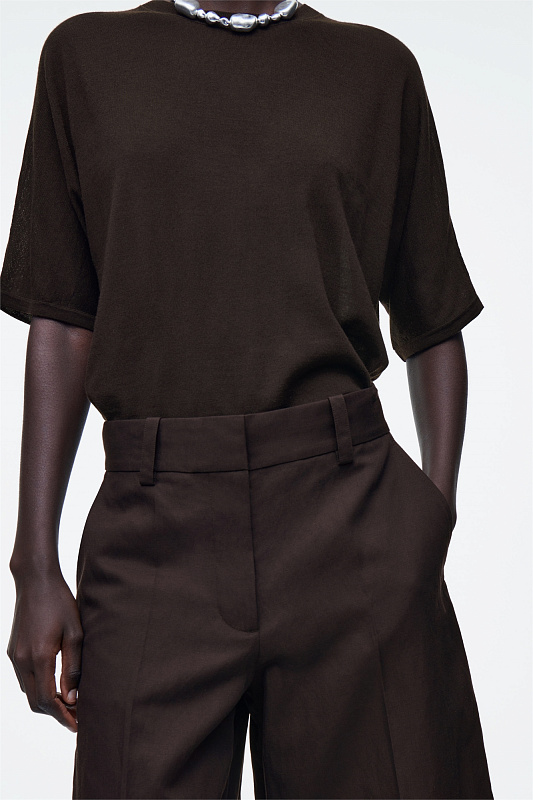 Удлиненные шорты из льняной смеси COS Удлиненные шорты из льняной смеси COS