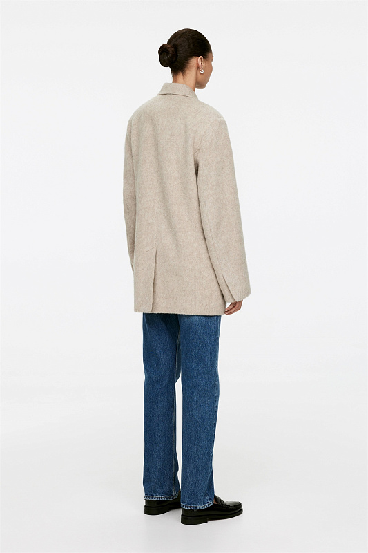 Двубортный пиджак из шерсти ARKET Двубортный пиджак из шерсти ARKET